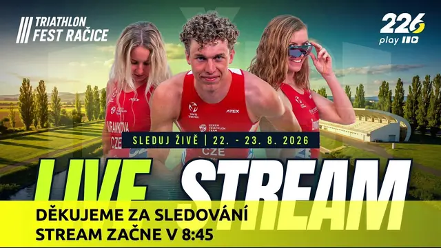 Náhled přenosu Triathlon Fest Račice 2026 — MČR supersprint